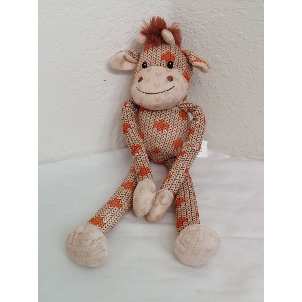 Hug Fun Plush Hanging Horse Tan Orange Brown Long Arms And Legs 16”